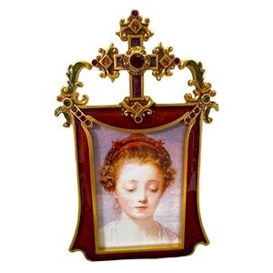 JAY STRONGWATER PAUL CROSS on CREST RED ENAMEL SWAROVSKI CRYSTALS FRAME
NEW
5029